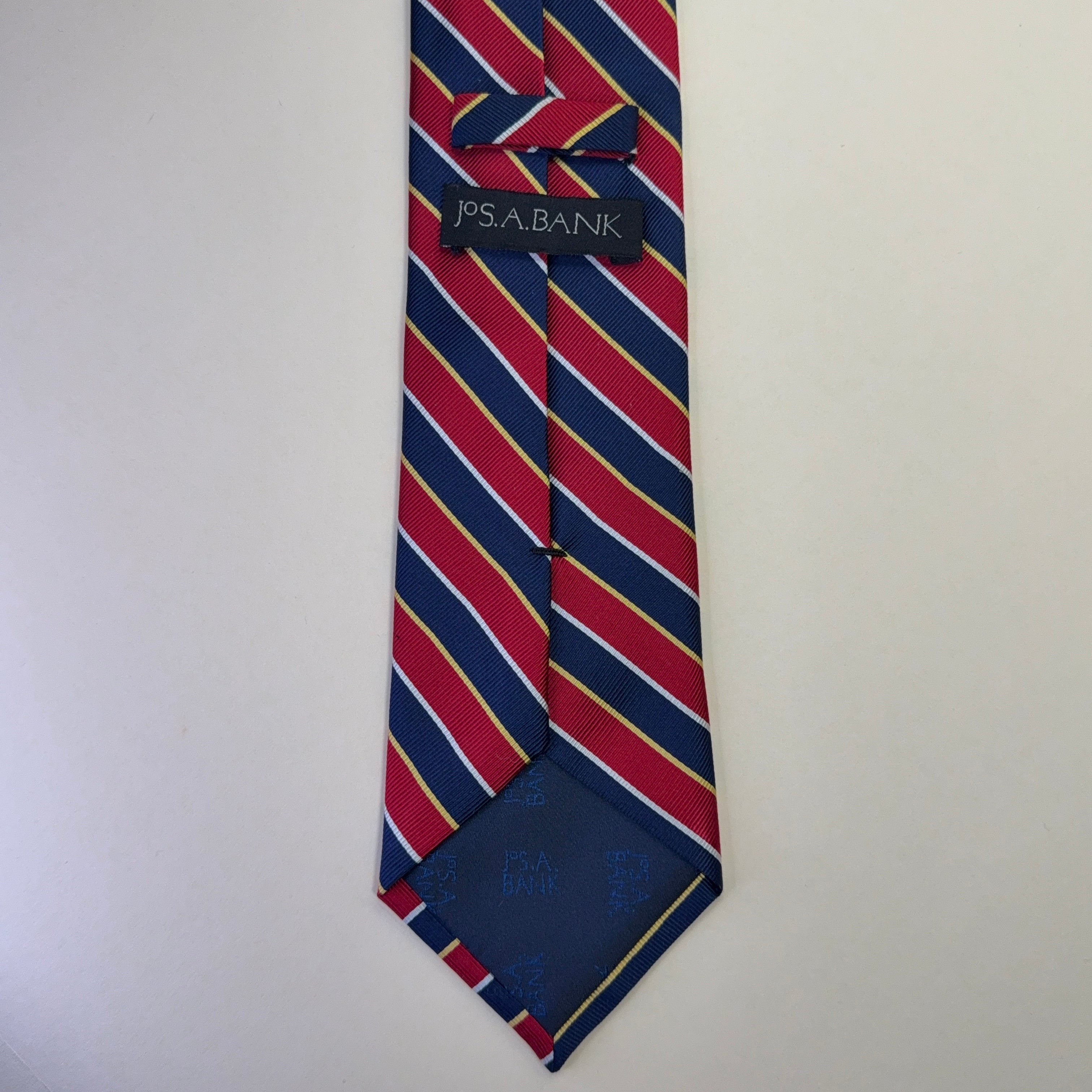 JoS. A. Bank Navy & Red Repp Stripe Tie