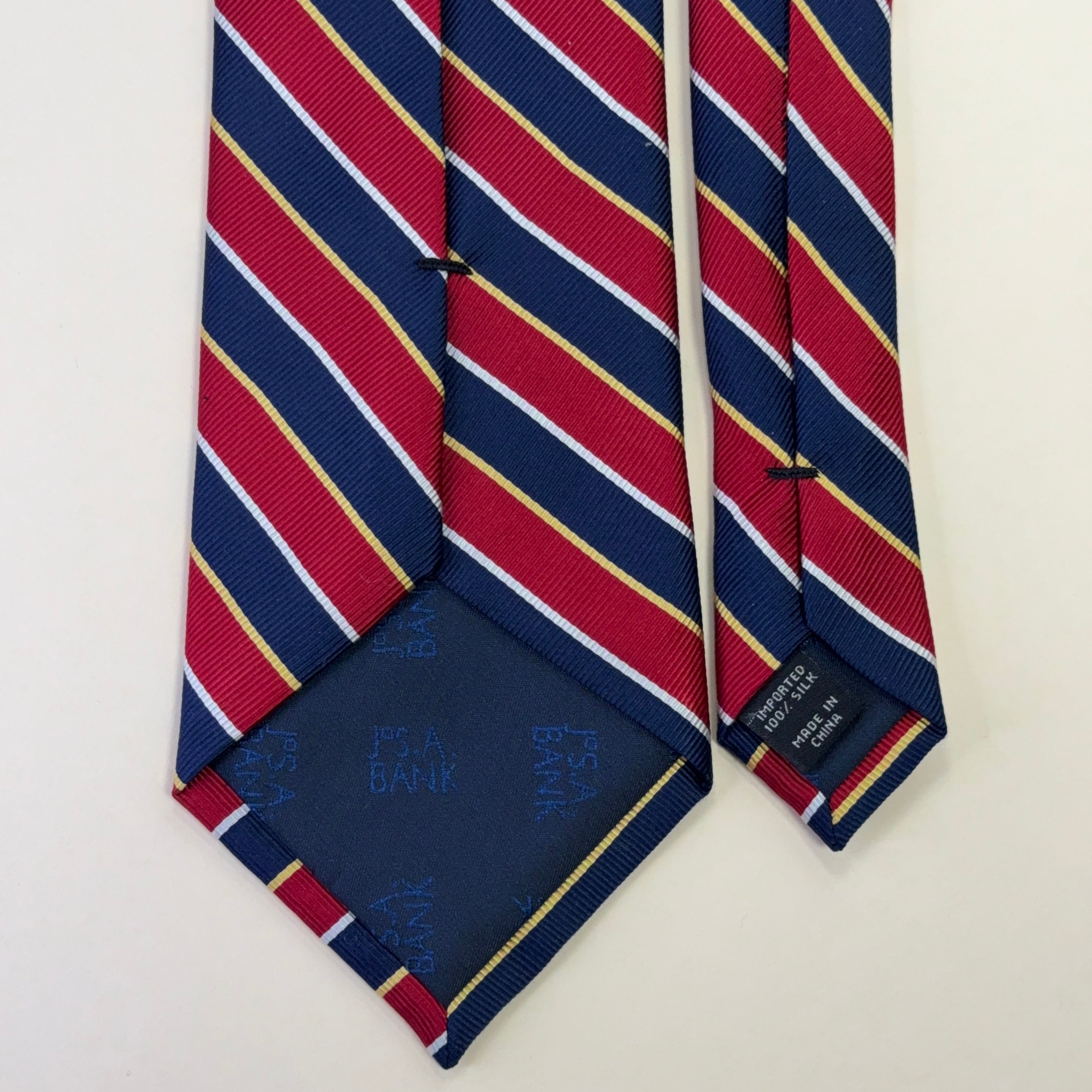 JoS. A. Bank Navy & Red Repp Stripe Tie